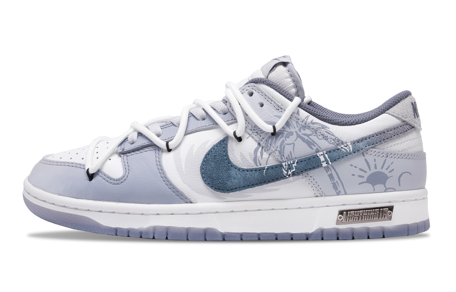 

Кроссовки Nike Dunk Skateboarding Shoes Men Low-top Gray, синий