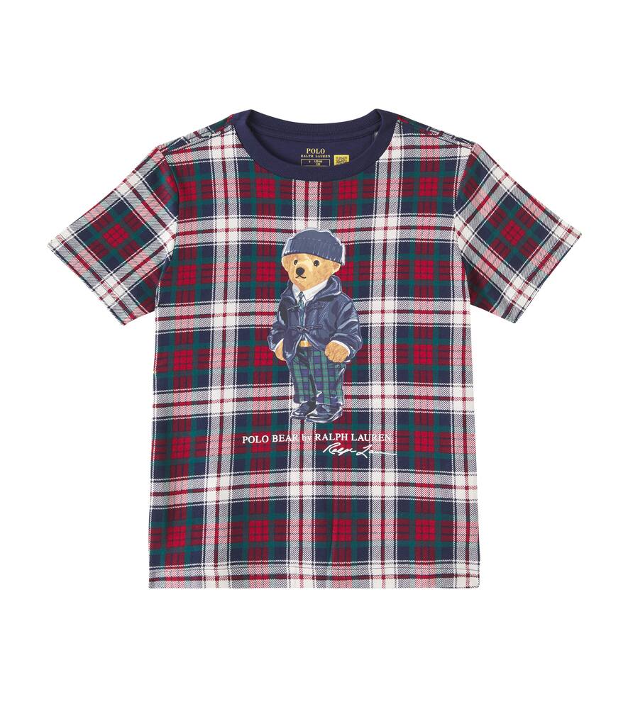 

Хлопковая футболка Polo Ralph Lauren Kids, Ski Tartan Ho24 Bear