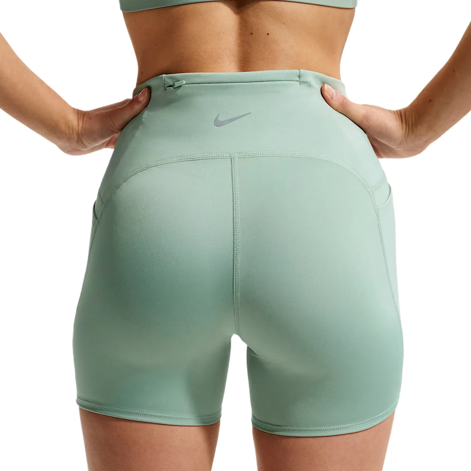 Женские спортивные шорты Dri Fit Nike, Gentle Gray Green — фото 3