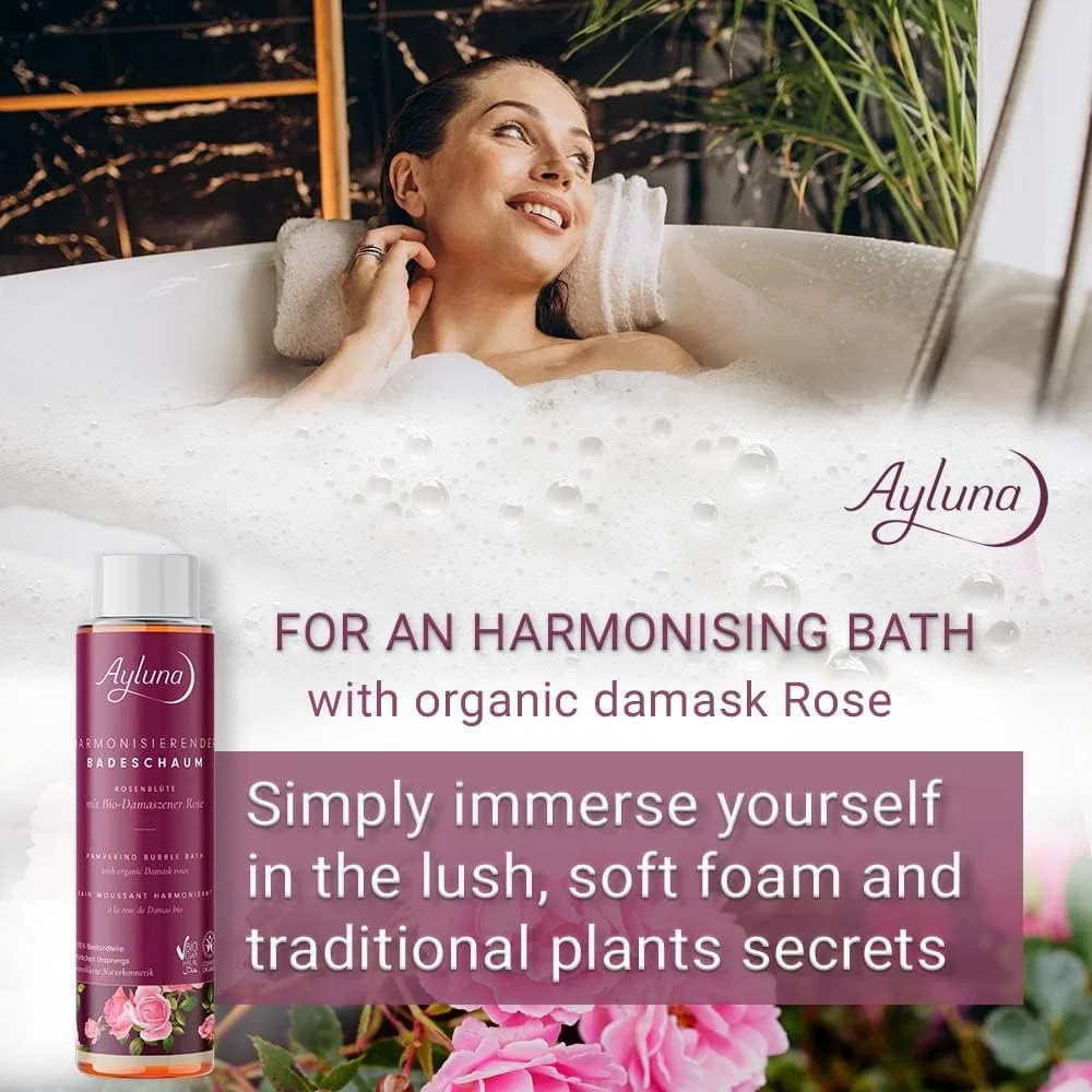 Гармонизирующая пена для ванны Ayluna Naturkosmetik «Цветок розы» 400 мл Ayluna — фото 3