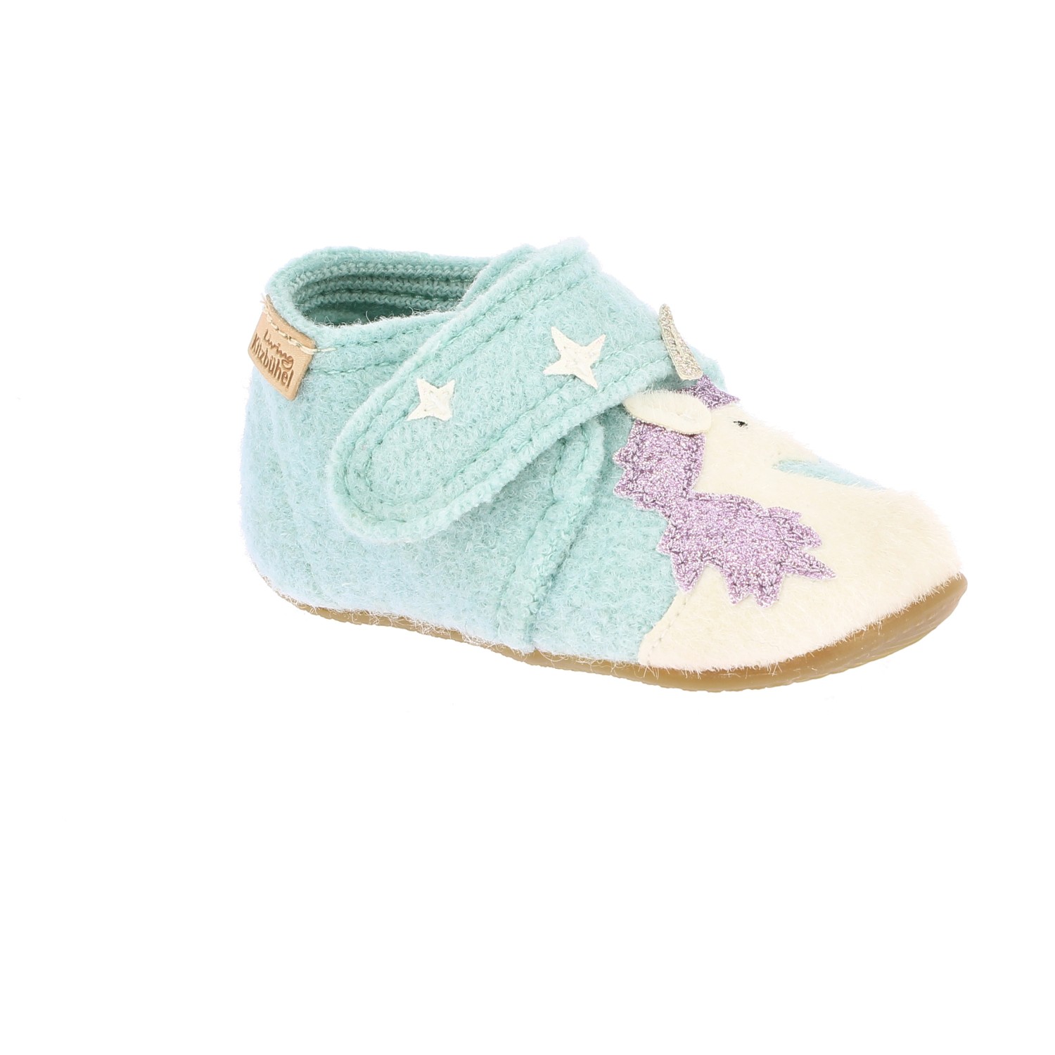 

Тапочки Living Kitzbühel Baby's Klettschuh Einhorn & Stern, цвет Fresh Mint