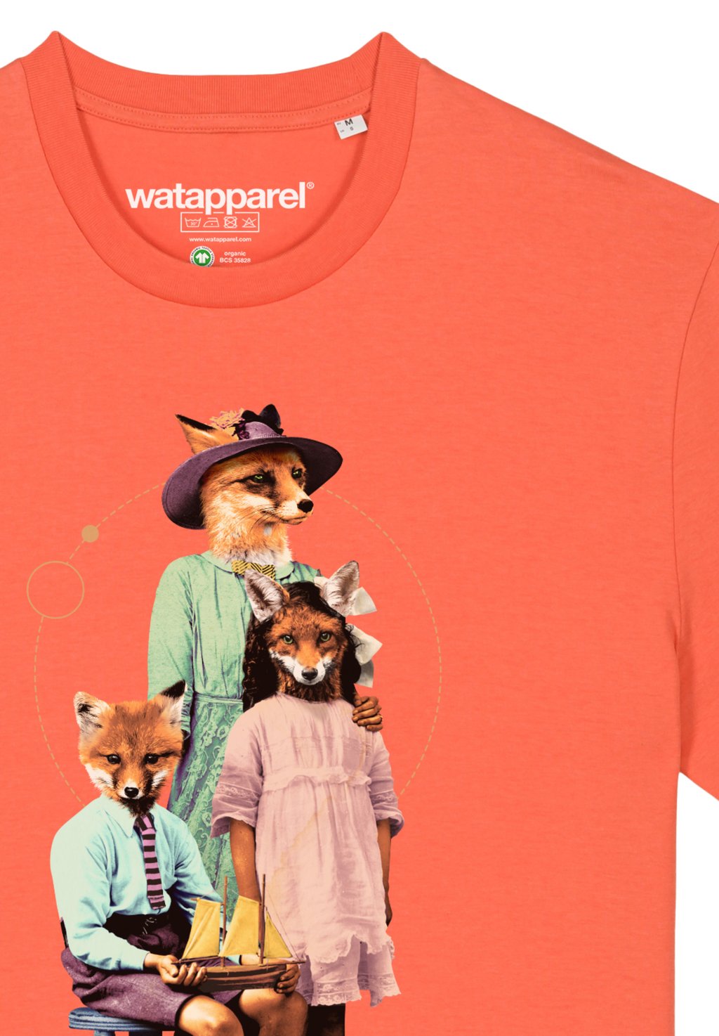 

Футболка с принтом FANCY FOX watapparel, абрикос