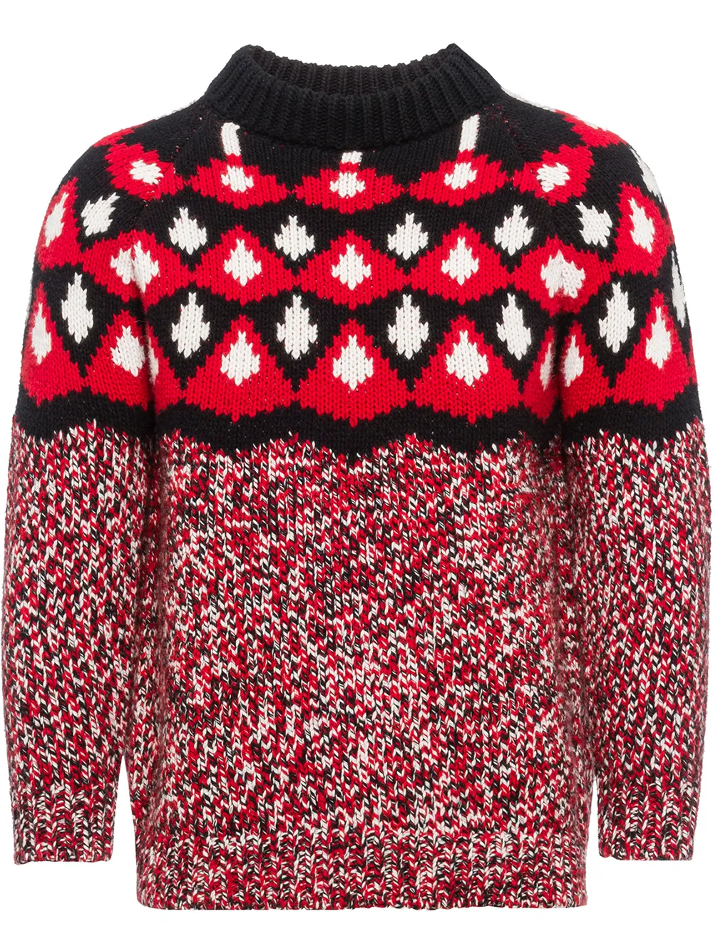 

Жаккардовый джемпер с узором Prada, красный