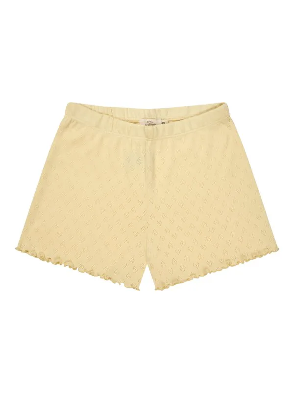 Шорты с ажурным узором в виде сердечек Copenhagen Colors, Pale Yellow