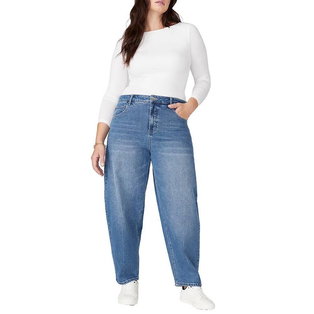 

Женские джинсы Eloquii больших размеров The Barrel ELOQUII, цвет Medium Wash Denim