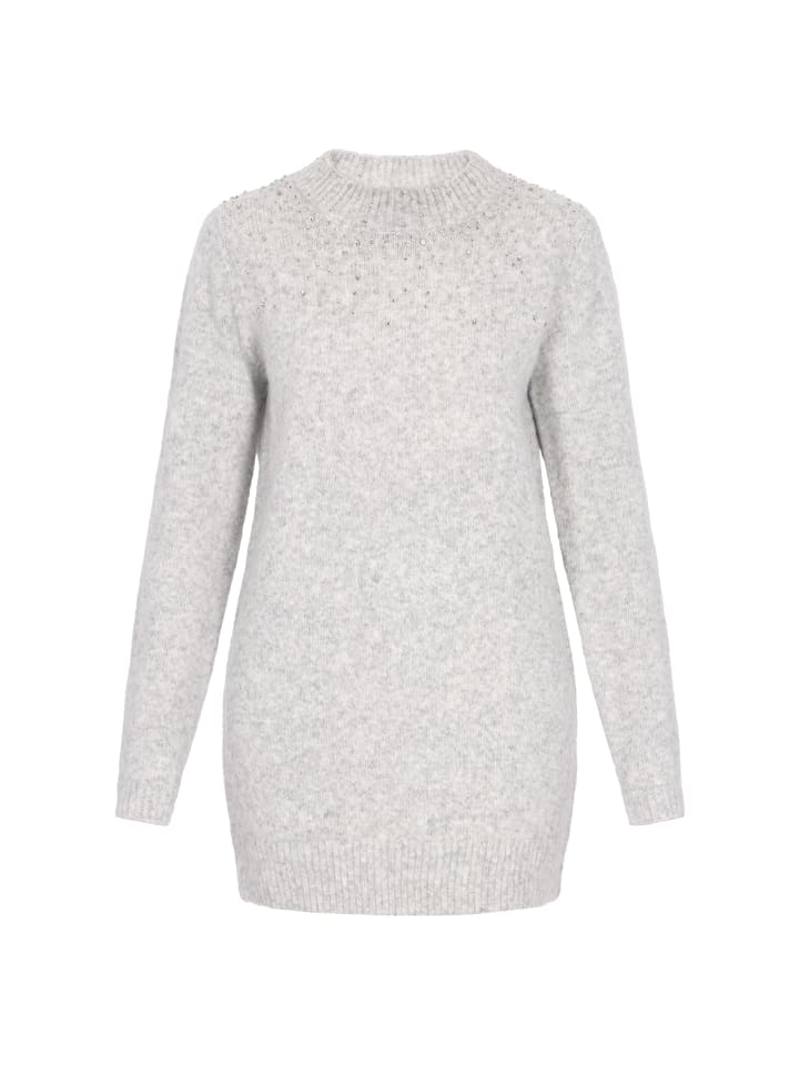 

Женский свитер светло-серого меланжевого цвета DreiMaster Vintage