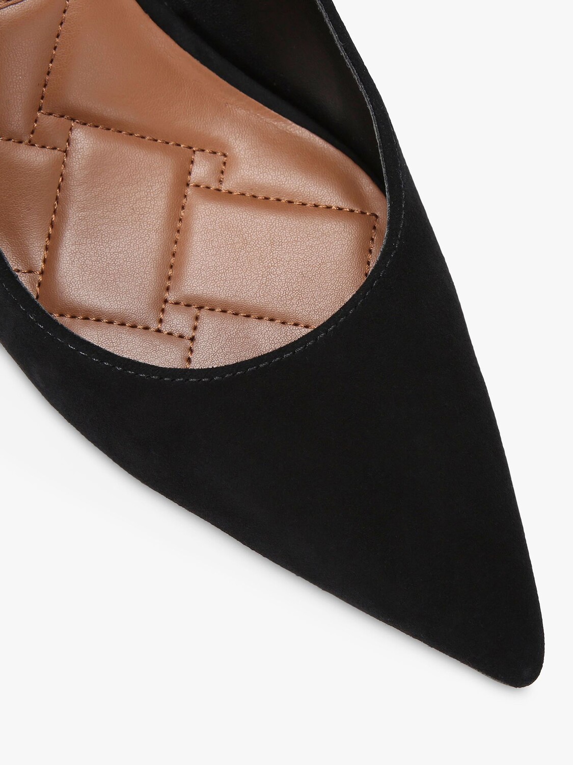 Kurt Geiger London Belgravia Замшевые туфли-лодочки с пяткой на пятке, черный — фото 4