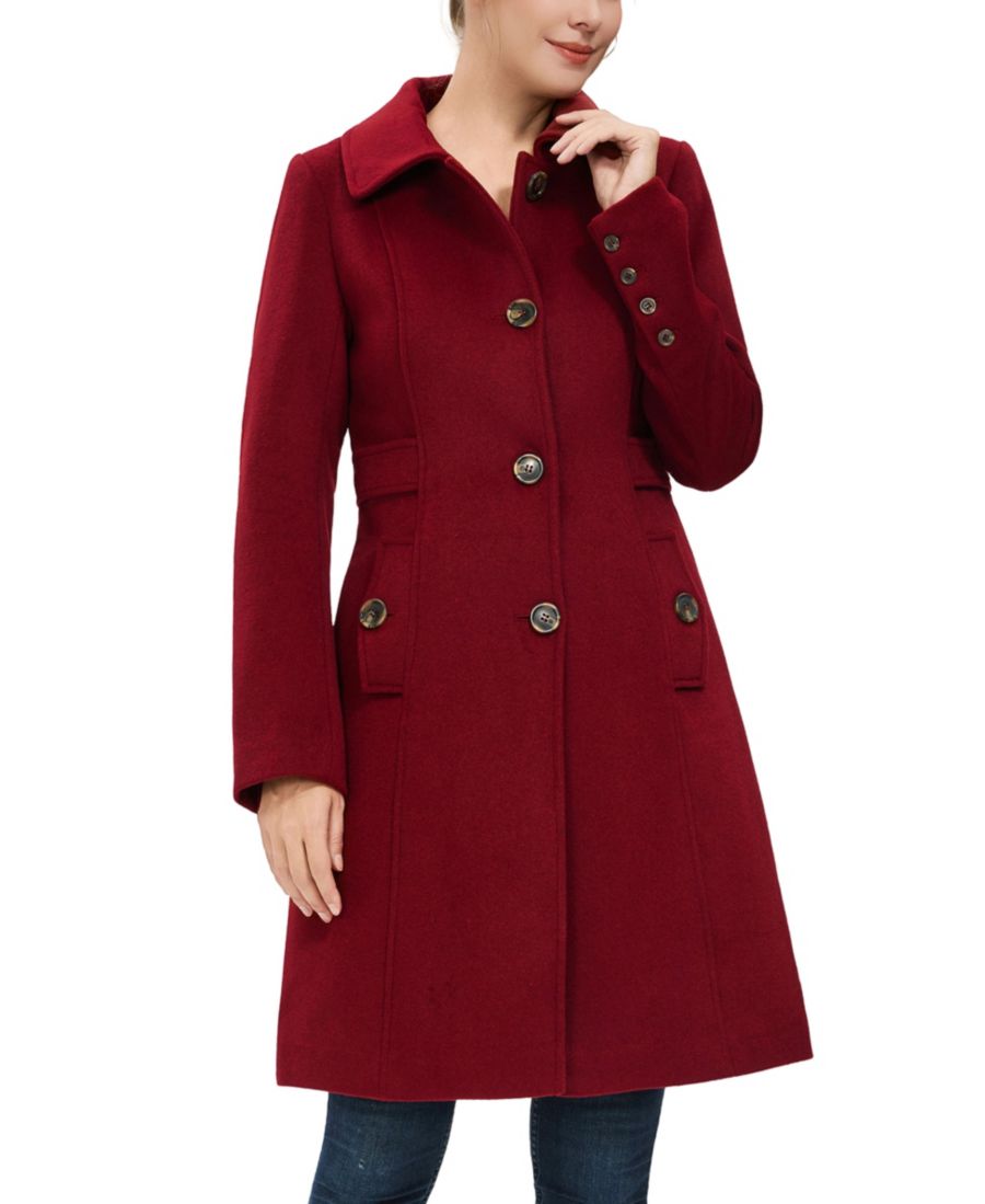 

Женское пальто Arina из шерстяной смеси для прогулок kimi + kai, Wine