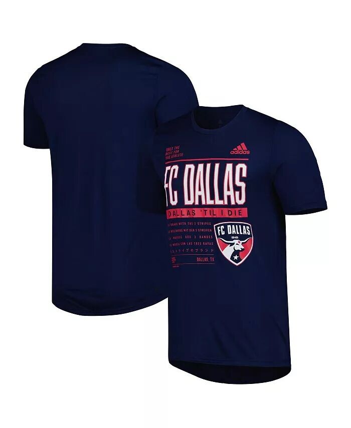 

Мужская темно-синяя футболка FC Dallas Club DNA Performance Adidas