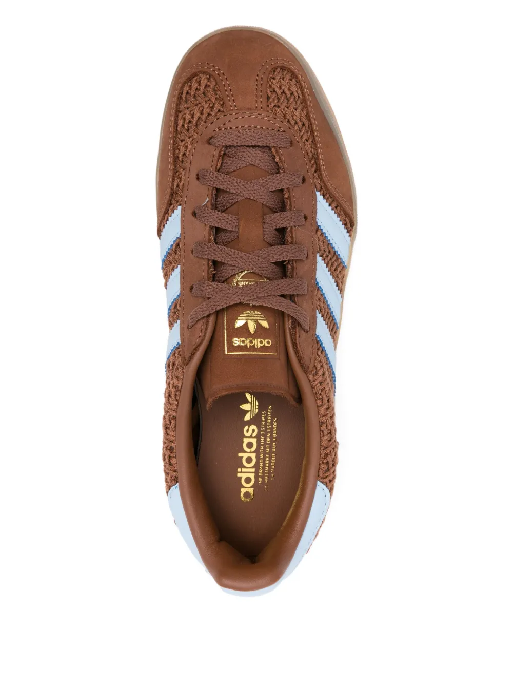 Кроссовки Gazelle из кожи adidas, коричневый — фото 4
