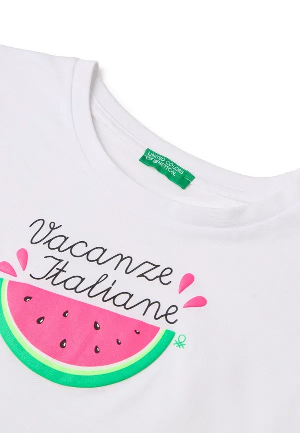 Футболка с принтом United Colors Of Benetton, белый — фото 3