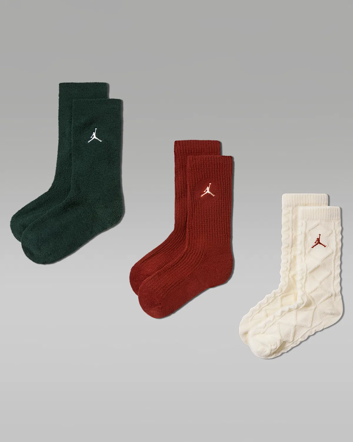 Детские праздничные носки Holiday '25 Gifting Crew Socks (3 пары) Jordan, Sail