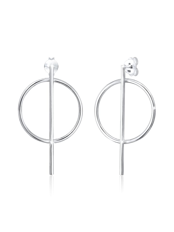 

Elli Серьги из серебра 925 пробы с геометрическим узором, двухцветные/трехцветные, серебристые