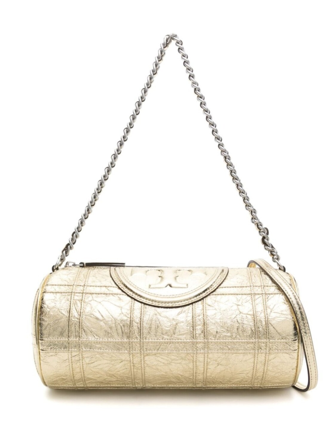 

Tory Burch сумка-тоут Fleming с эффектом металлик, золотистый