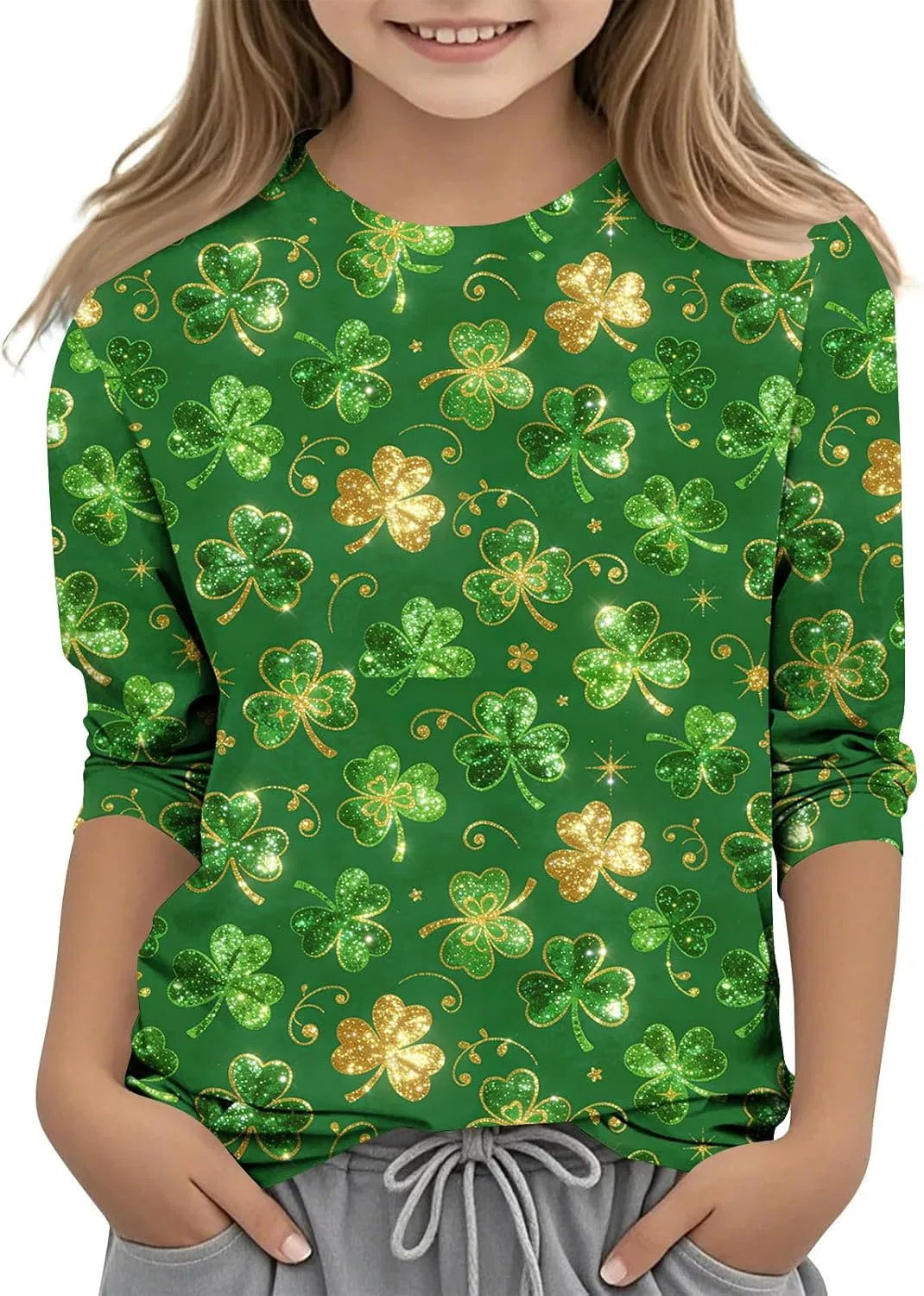 Футболка с длинным рукавом St. Patrick's Day, Zzalalana, мультиколор
