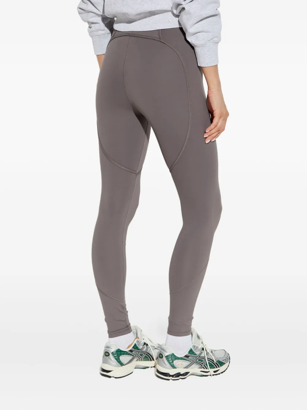 Леггинсы с вставками в форме сердца Adidas by Stella McCartney, серый — фото 4