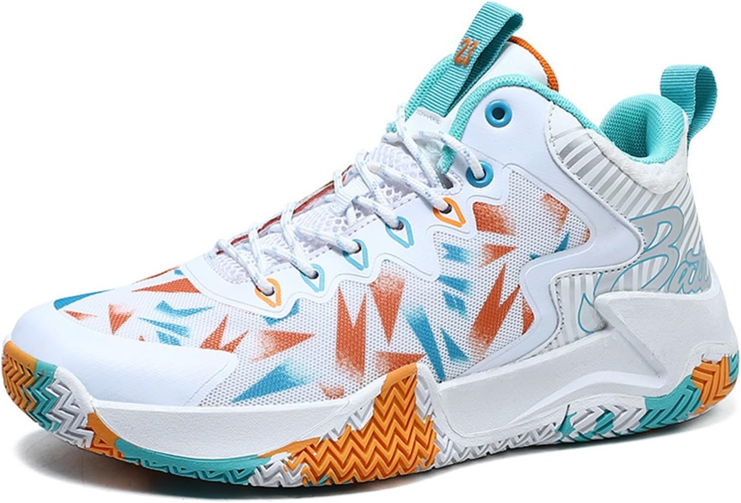 

Мужские баскетбольные кроссовки высокие профессиональные баскетбольные кроссовки с антискользящей подошвой, стойкостью к истиранию, амортизацией для тренировок и фитнеса (Цвет: D, Размер: 8.5 женский / 7 мужской) Dhaey, 8.5 Women/7 Men B