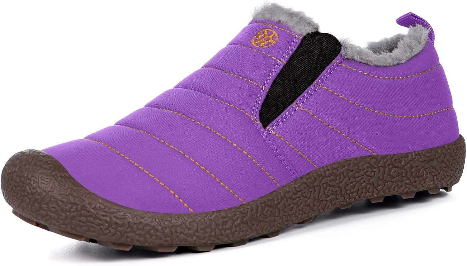 

Женские и мужские зимние ботинки для снега, зимняя обувь, слипоны, ботильоны до щиколотки, противоскользящие, водоотталкивающие, полностью с меховой подкладкой, для активного отдыха на улице Eagsouni, фиолетовый