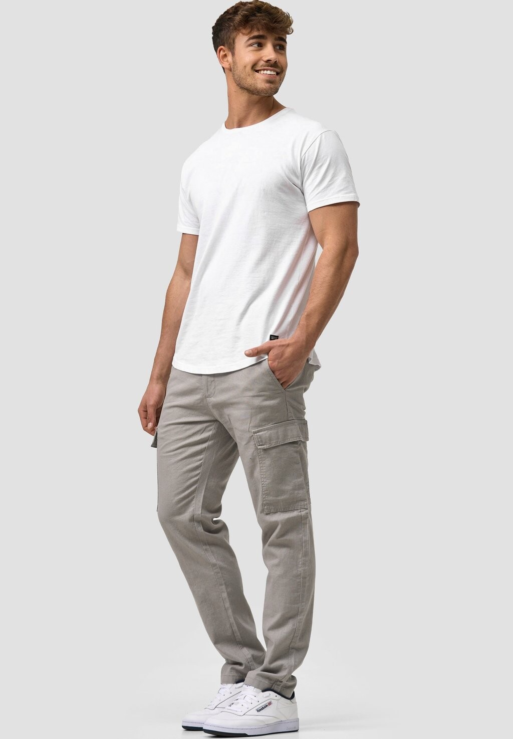

Брюки карго INDICODE JEANS, светло-серый