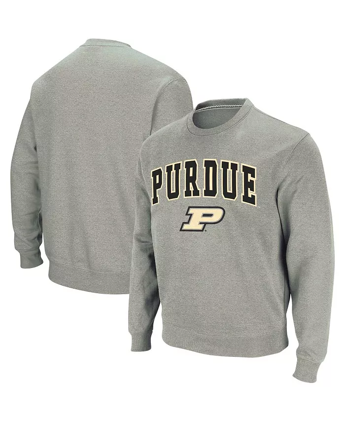 

Мужской свитшот с круглым вырезом Purdue Boilermakers с аркой и логотипом Colosseum, серый