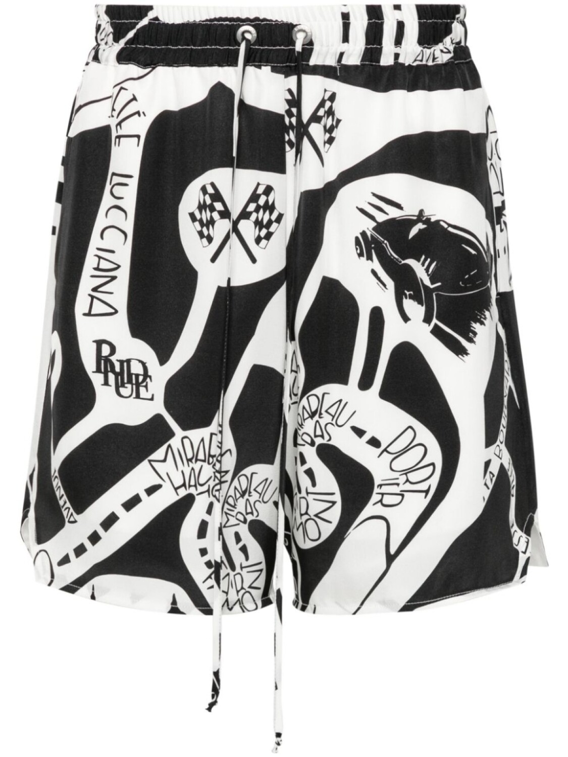 

RHUDE шелковые шорты Strada, черный