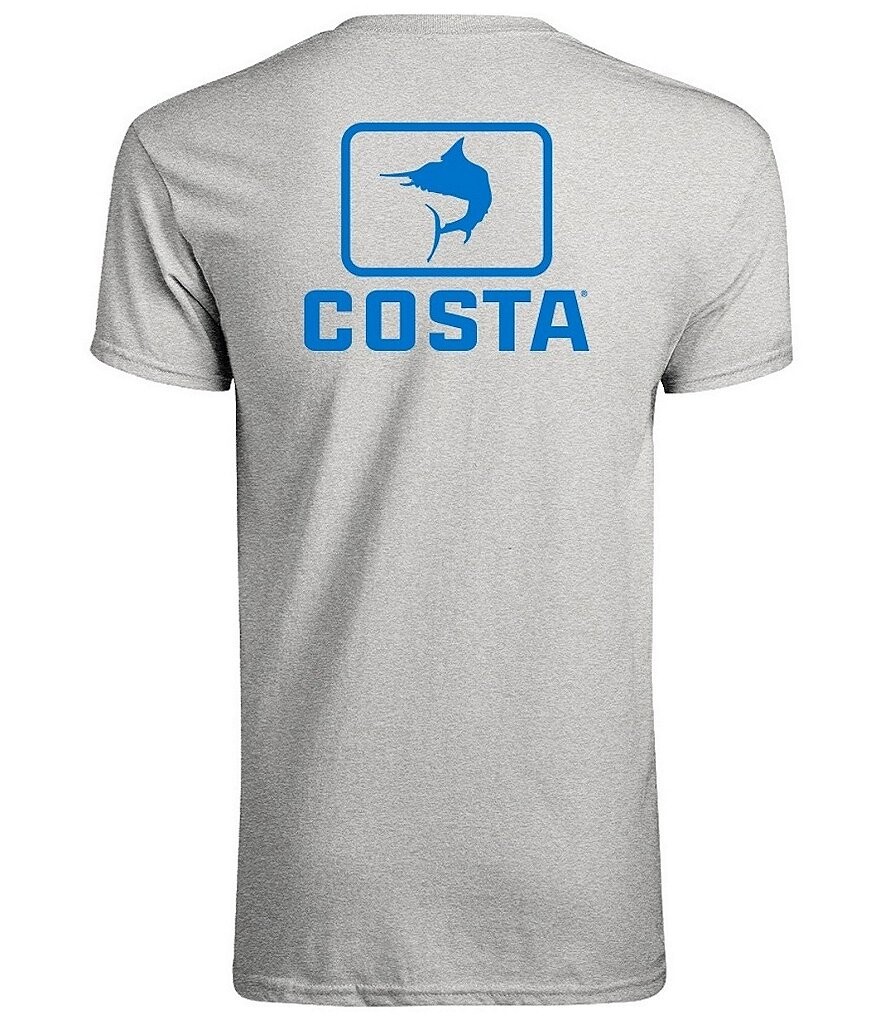 

Футболка трубчатой ​​вязки с короткими рукавами Costa Emblem Marlin, серый