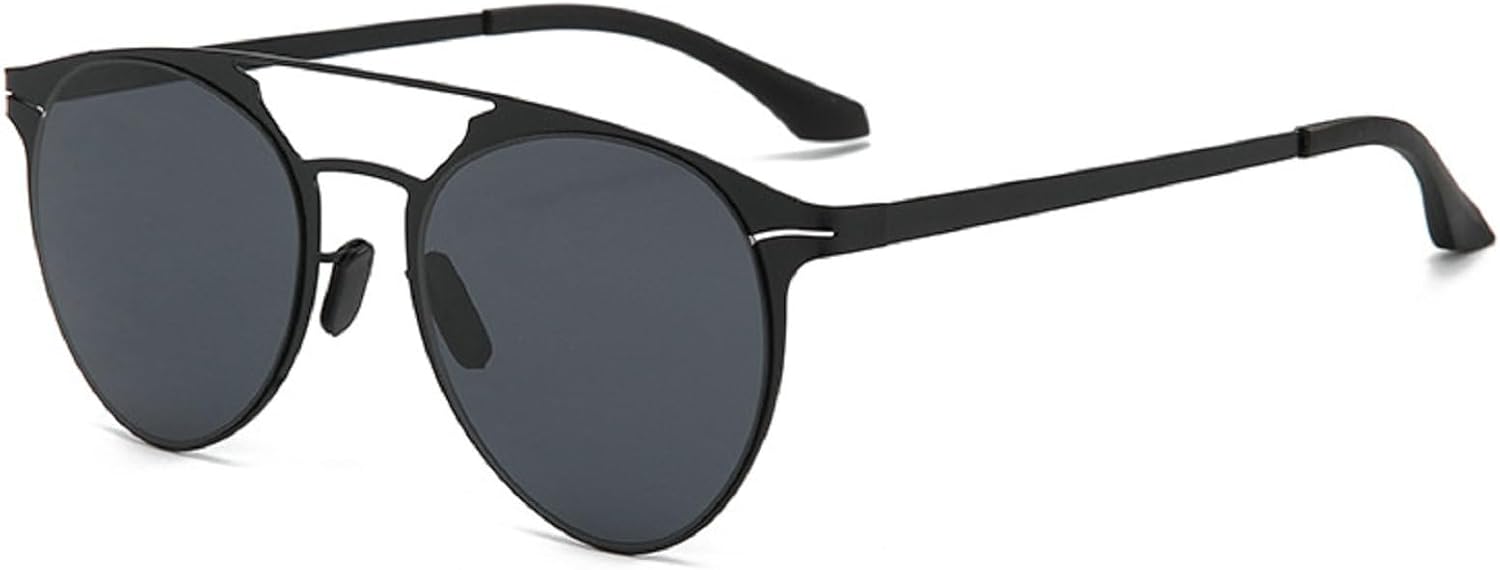 

Большие солнцезащитные очки-пилот для женщин, овальные солнцезащитные очки в винтажном стиле с металлической оправой, солнцезащитные очки для активного отдыха с градиентным переходом цвета mincl, Black