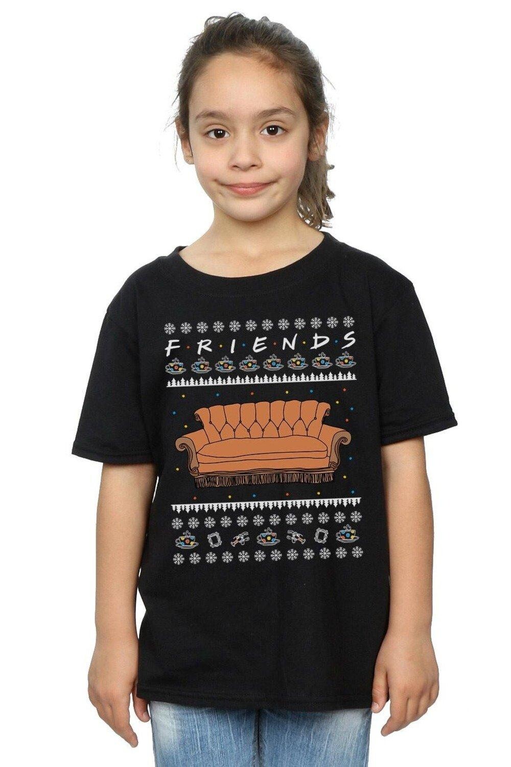 

Хлопковая футболка Fair Isle Couch Friends, черный