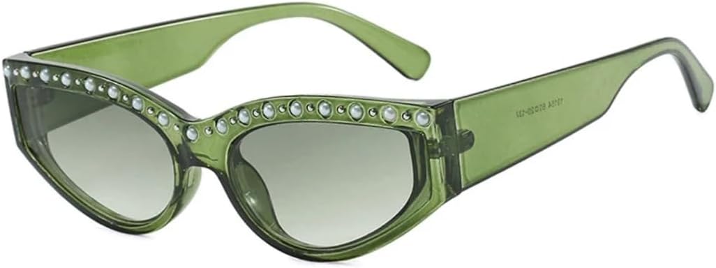 

Солнцезащитные очки с защитой от УФ-излучения UV400 | Легкая оправа «кошачий глаз» | Линзы конфетных цветов для занятий спортом на открытом воздухе и вождения DSVIGF, Green Green