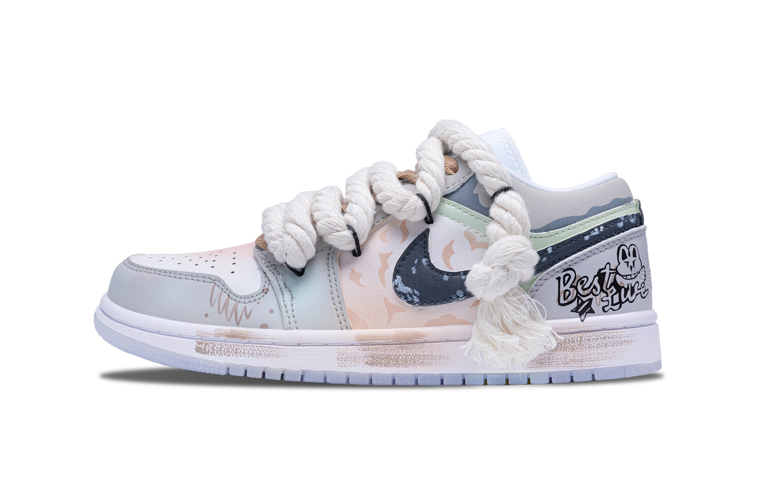 

Баскетбольные кроссовки Air 1 Vintage женские с низким верхом серый Jordan