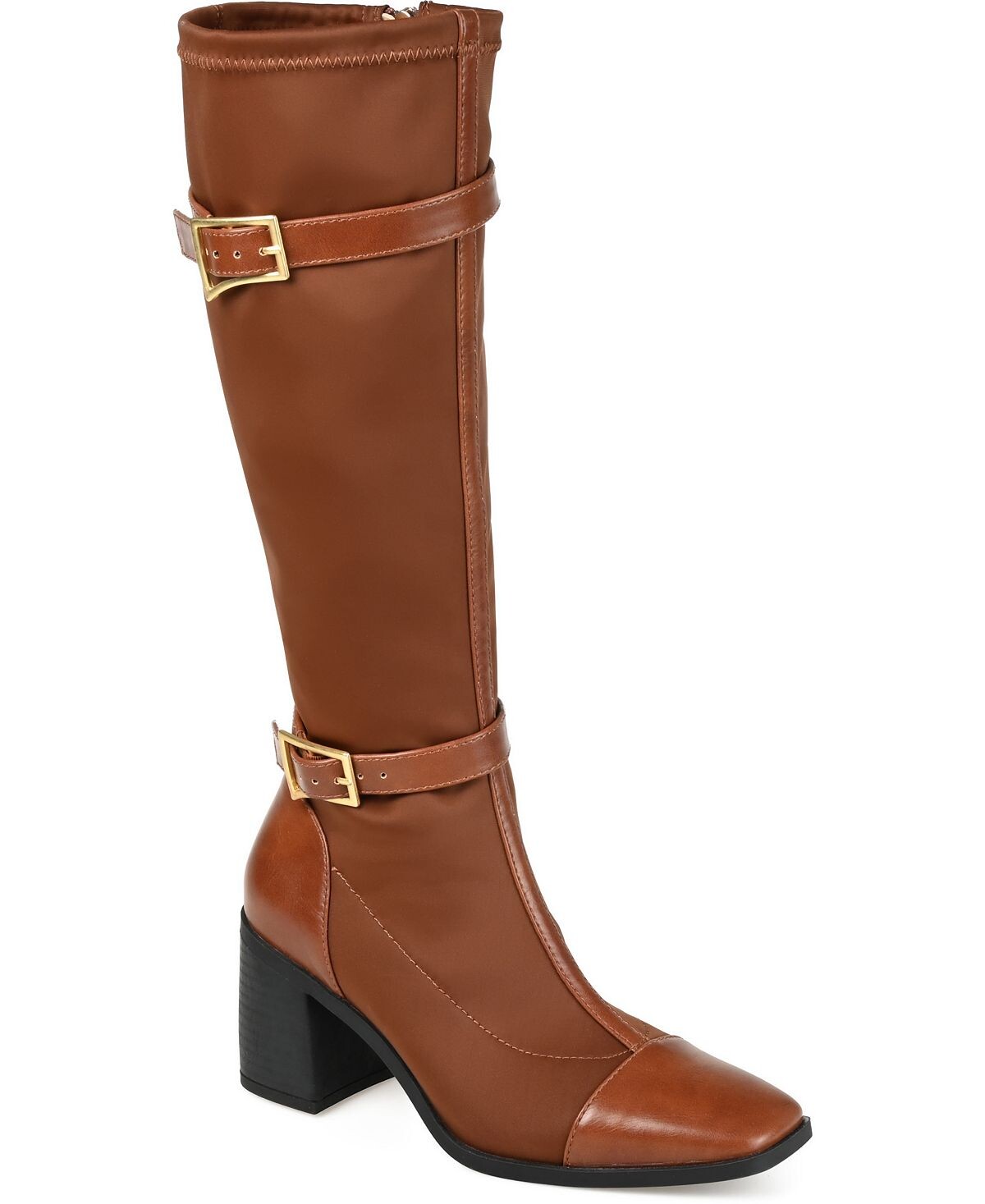 

Женские широкие ботинки Gaibree до икры Journee Collection, коричневый