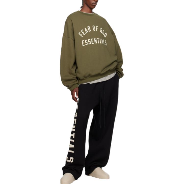 Топ Fear of God Essentials Fleece Crewneck 'Military' — фото 3