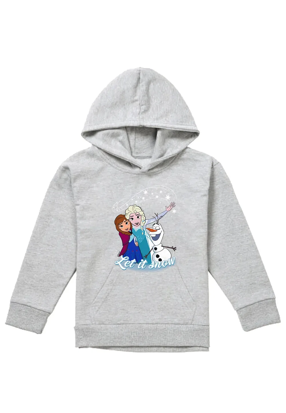 Детская худи Disney Frozen Эльза Анна Олаф, серый
