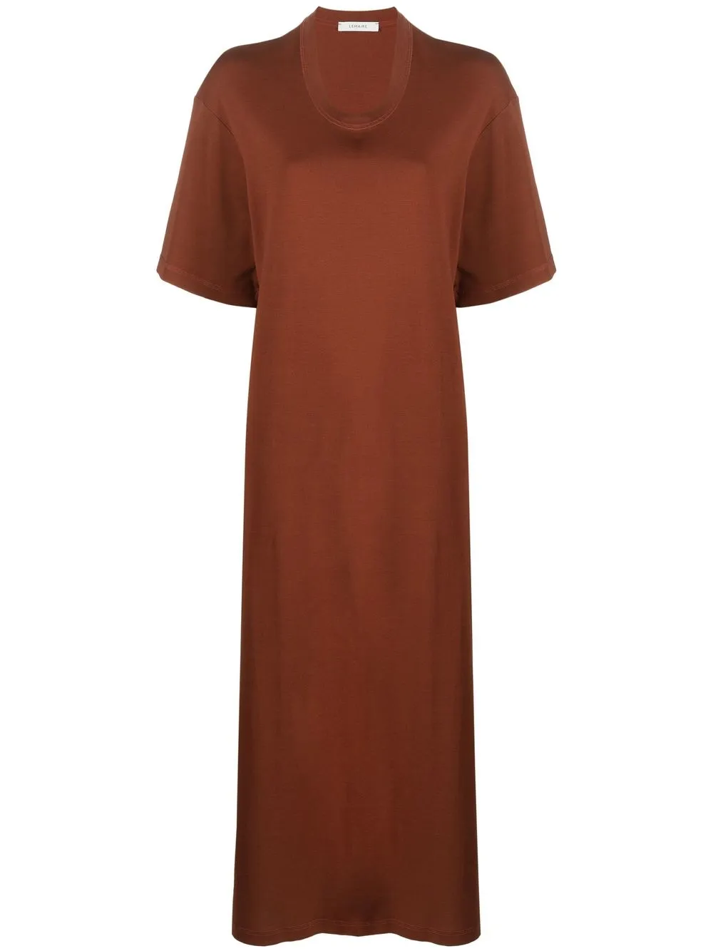 

Платье-футболка с круглым вырезом Lemaire, коричневый