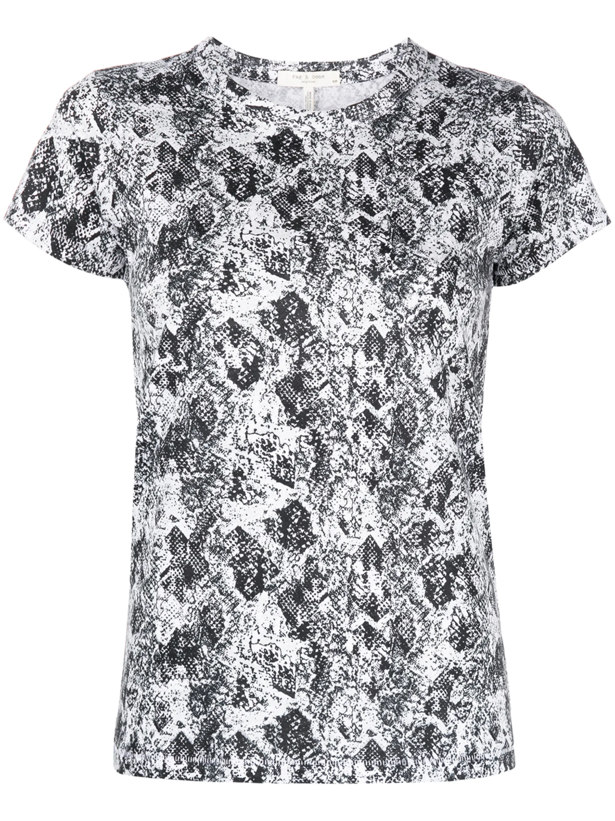 

Футболка со змеиным принтом Rag & Bone, черный