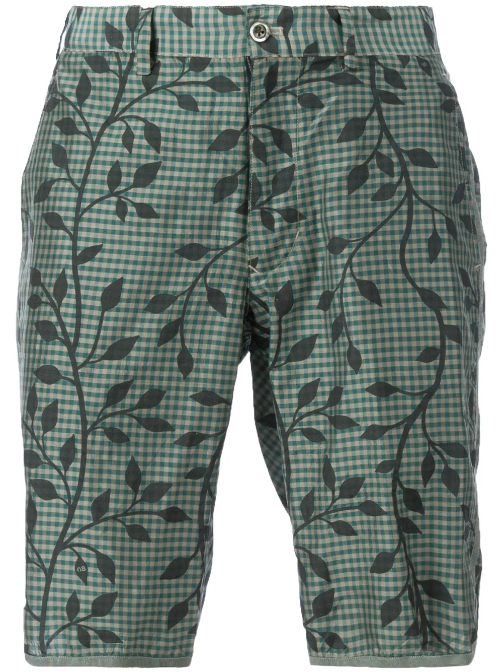 

Шорты с лиственным узором 08Sircus, зеленый