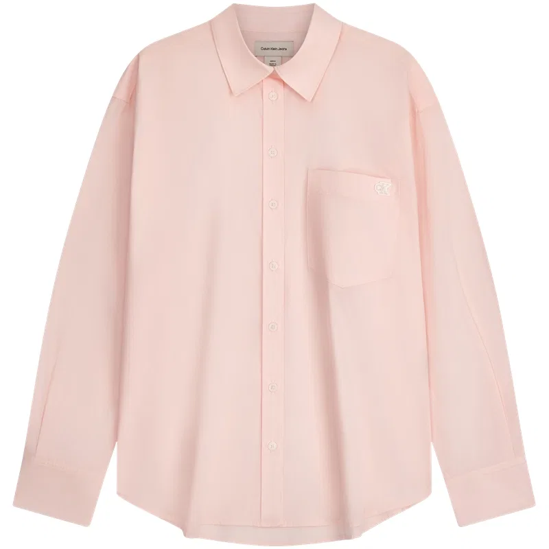 Рубашка женская VG3 Peach Pink Lapel Moderate Calvin Klein, VG3-Peach Pink