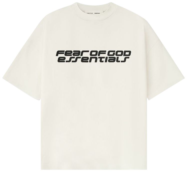 

Футболка Fear of God Essentials Ponte 90s Tee цвета «слоновая кость»
