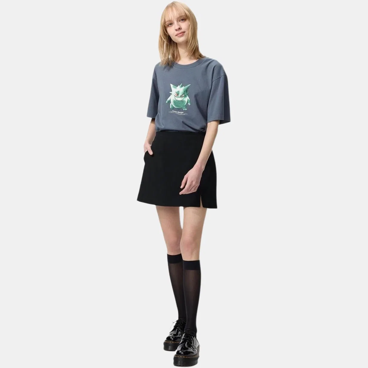 Футболка x POKEMON/, SS26, унисекс UNIQLO, 07 Asphalt Gray — фото 4