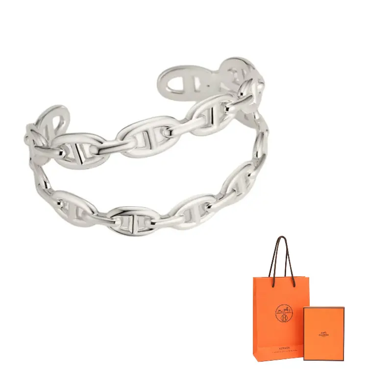HERMES Серебряный браслет 925 пробы Unisex Silver