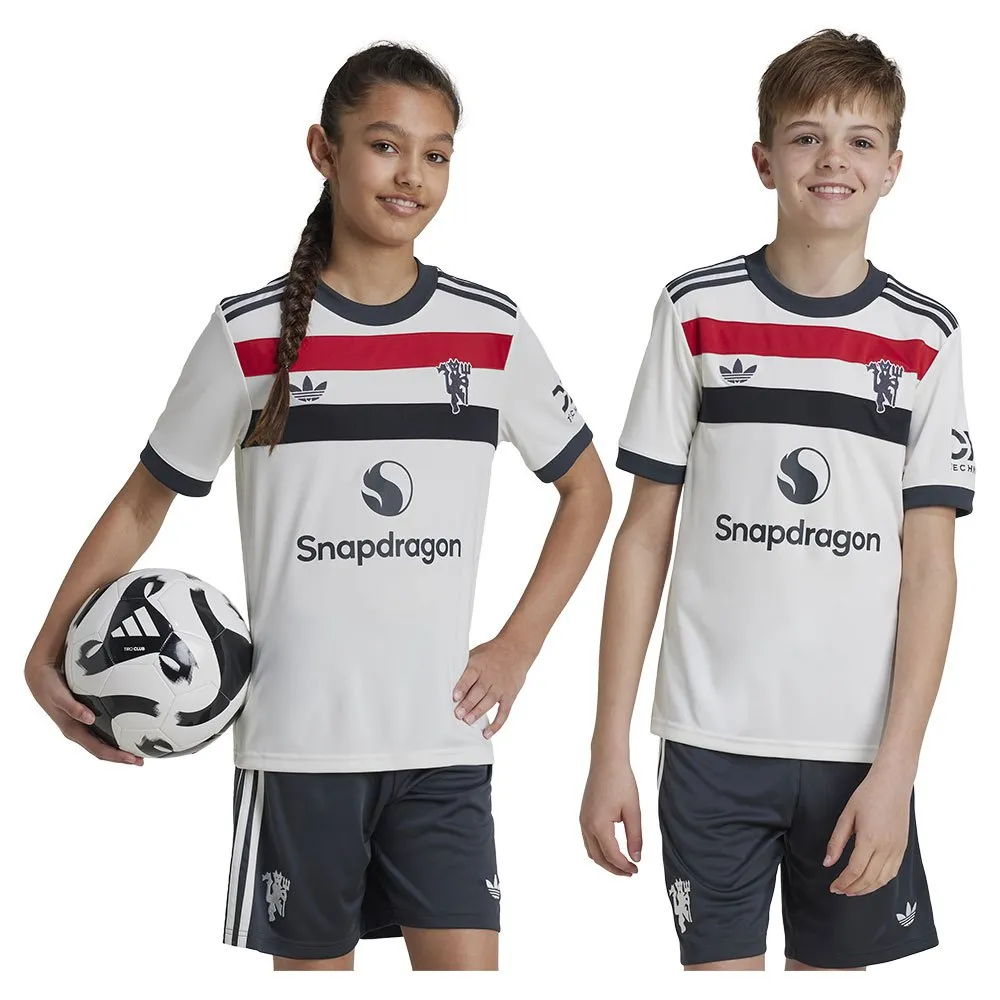 

Футболка с коротким рукавом adidas Manchester United 24/25 3 Stripes junior, белый