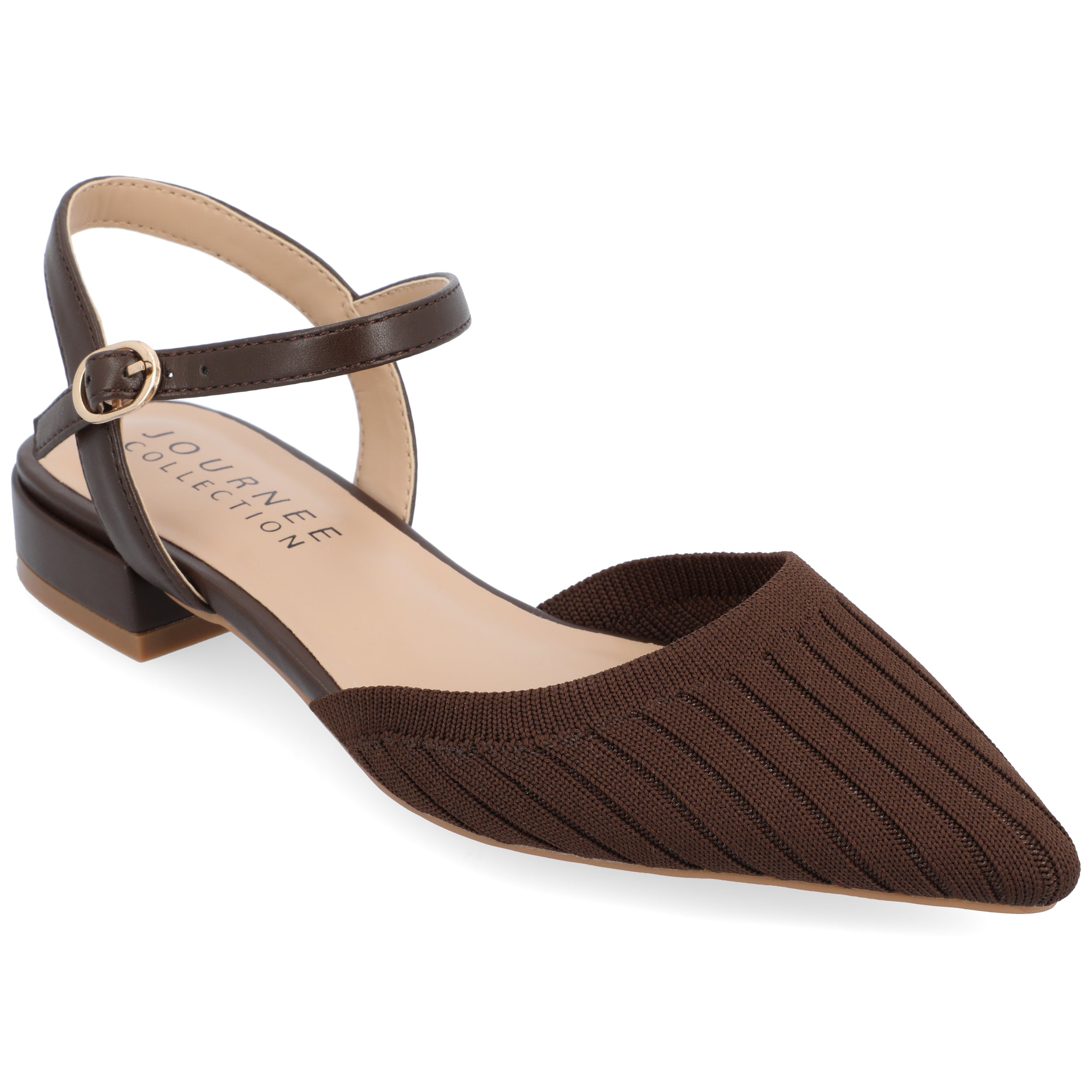 Женские балетки Ansley из коллекции Journee Wide, коричневый