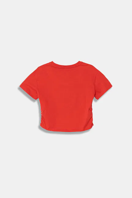 Футболка с коротким рукавом модель с принтом United Colors of Benetton, красный — фото 2