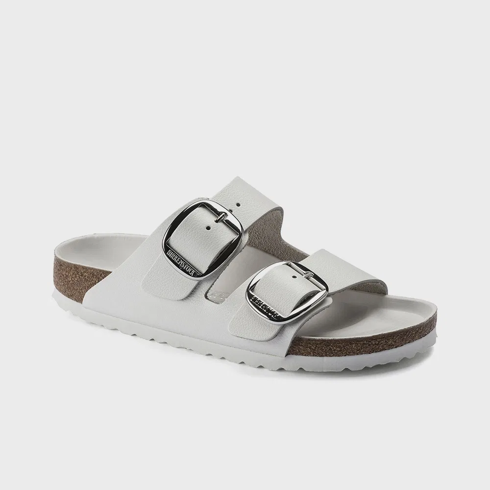 Мужские сандалии Arizona Big Buckle белые от Birkenstock