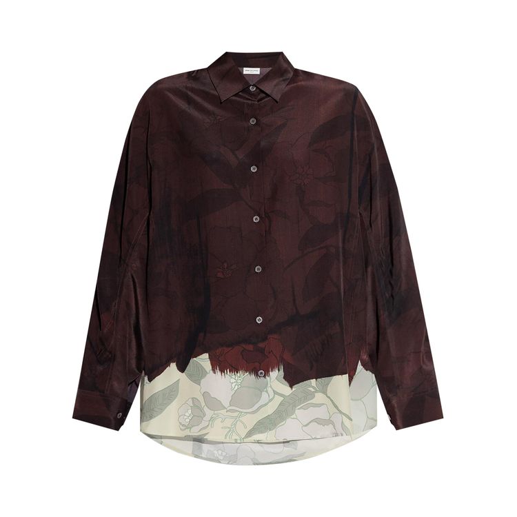 

Рубашка Dries Van Noten Casio Print Shirt 'Brown', коричневый