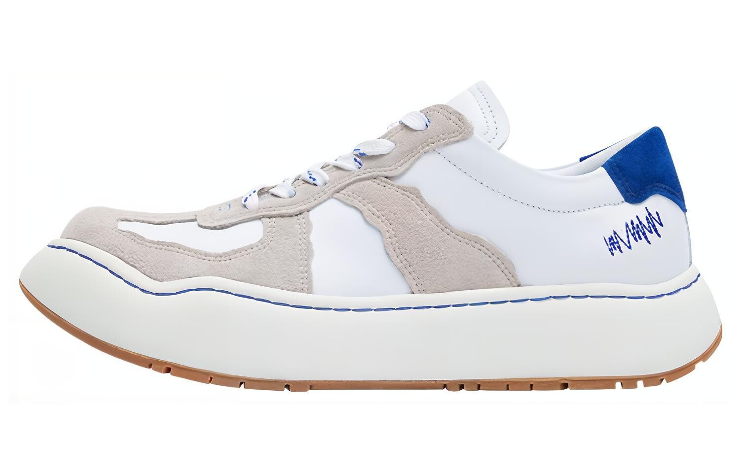 

Кроссовки ADER ERROR Paneled Leather Sneakers, цвет Off White