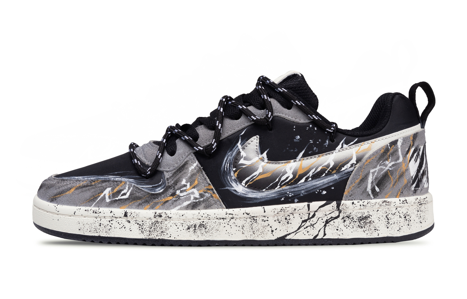 

Nike Кроссовки для скейтбординга Court Borough Wind, Thunder, And Clouds Gathering, устойчивые к истиранию, низкие, мужские, черно-серые