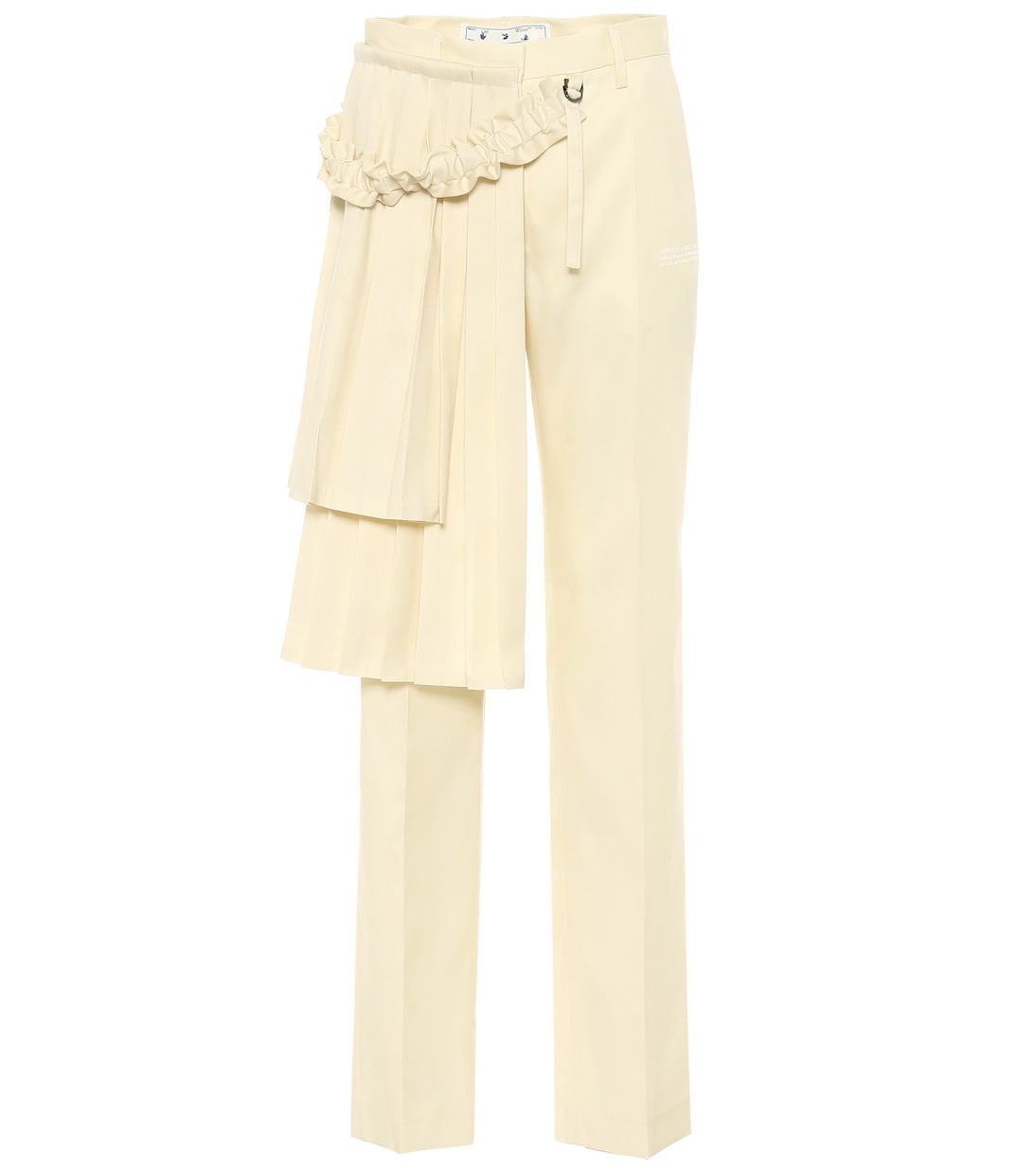

Шторы с высокой талией шерстяные брюки Off-White, Beige No Color