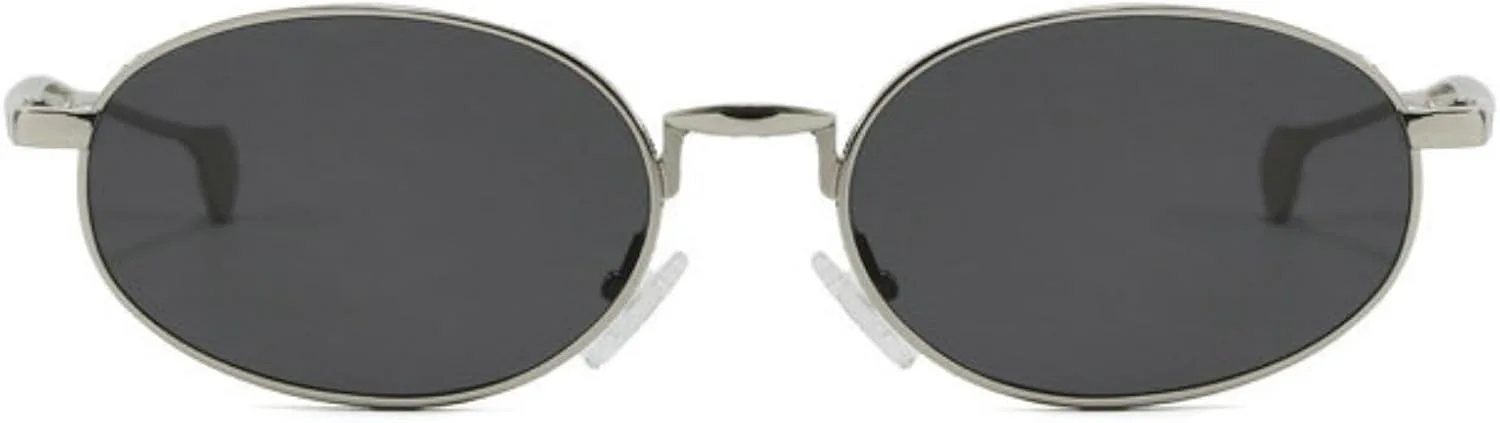 

Солнцезащитные очки Willochra Retro Small Oval для женщин и мужчин, модные, в металлической оправе, узкие, цвета шампанского, с защитой от УФ-излучения UV400, C3