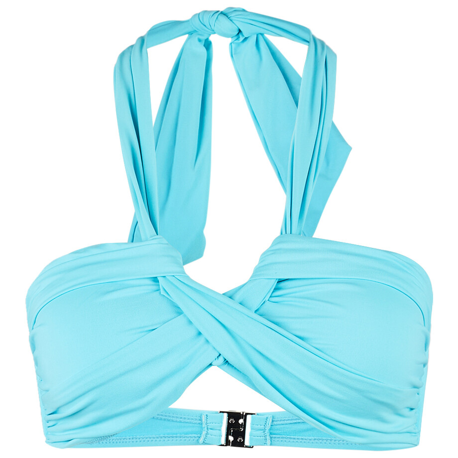 

Верх бикини Seafolly Women's Collective Halter Bandeau, цвет Atoll Blue